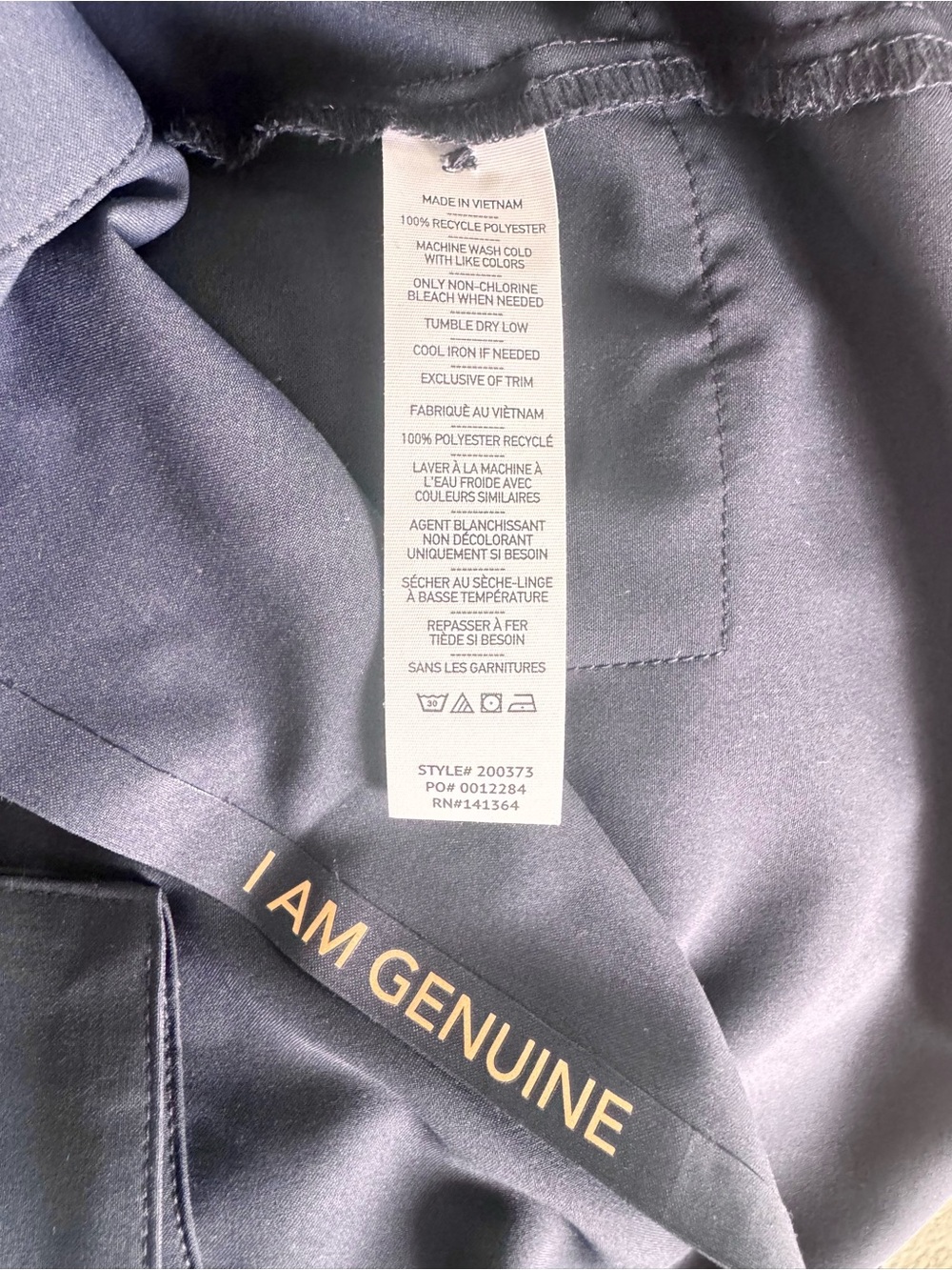 Rhone Mirage Shirt Dress Small Navy Blue UPF 50 Athleisure Travel NWOT - Picture 7 of 12
